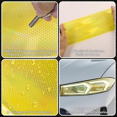 For TOYOTA Car Honeycomb Headlight Taillight Lamp Vinyl Wrap Automobile Stickers