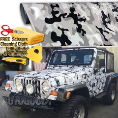 1080″x60″ Snow Camo Camouflage Vinyl Film Wrap Decal Air Bubble Free 90ft x 5ft