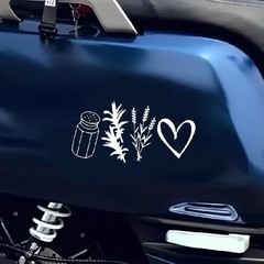 Salt Shaker Herb Heart Vinyl Decal Sticker For Cars/Motorcycles 5.5×2.75 Inches