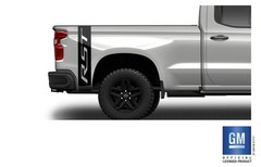 2019 20 21 22 23 24 Chevy Silverado 1500 Matte Black RST Rear Bedside Decals 2