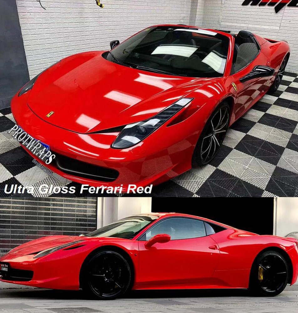 50FT x 5FT Premium Ultra Gloss Vinyl For Vehicle Wrap Film Sticker Decal Red
