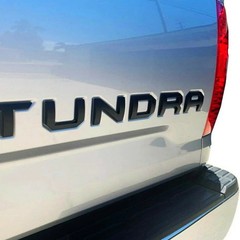 Matte Black Finish 3D Raised Tailgate Letter Pieces For 2022-up Toyota Tundra