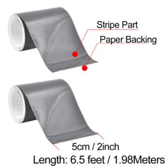 2x 2″ x 78″ DIY Dark Grey Racing Stripes Car Hood Vinyl Tape Sticker Body Decals