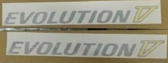 MITSUBISHI LANCER EVO5 CP9A EVOLUTION V Side Door Decal Silver Yellow x2 Genuine