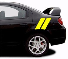 Fits NEON Rear 4″ Fender Double Hash Bar Mark vinyl RACING STRIPES Decals