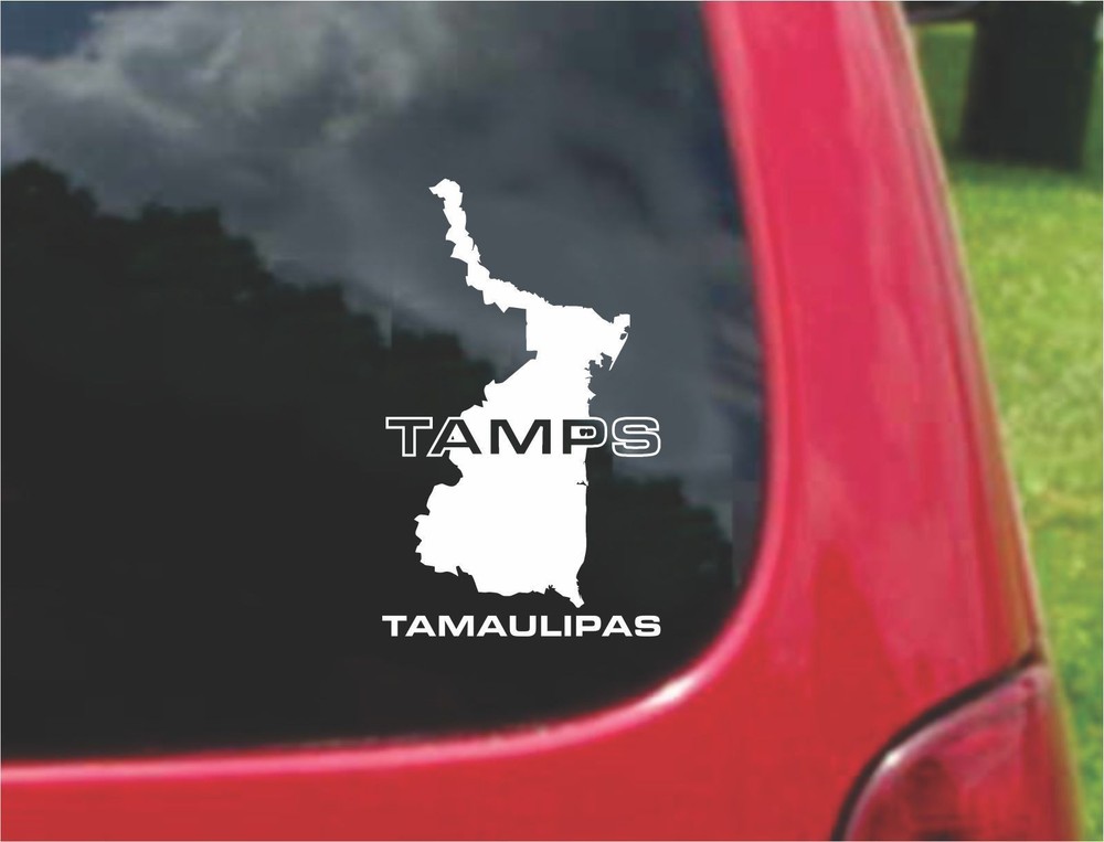 2 (PCS) Tamaulipas Mexico Outline Map Stickers Decals 20 Colors To Choose From