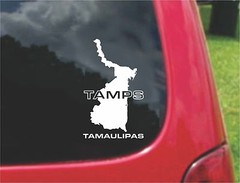 2 (PCS) Tamaulipas Mexico Outline Map Stickers Decals 20 Colors To Choose From