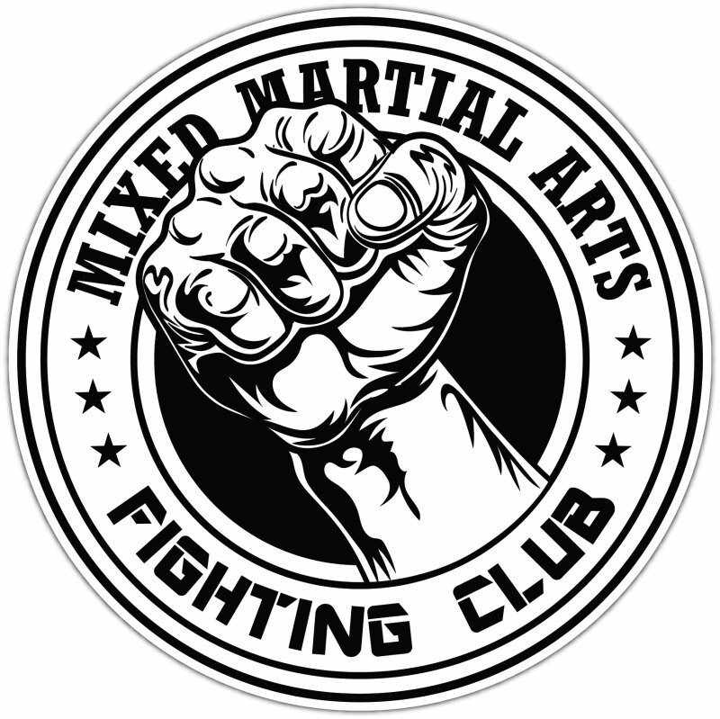 Mixed Martial Arts MMA Fighting Club Fighter Car Bumper Vinyl Sticker Decal 4.6″