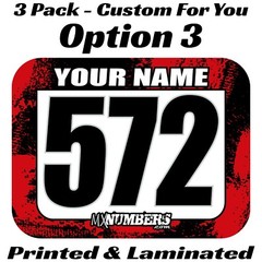 Motocross Mini Number Plate Decal Stickers Custom Name Race MX SX ATV AMA RMZ RM