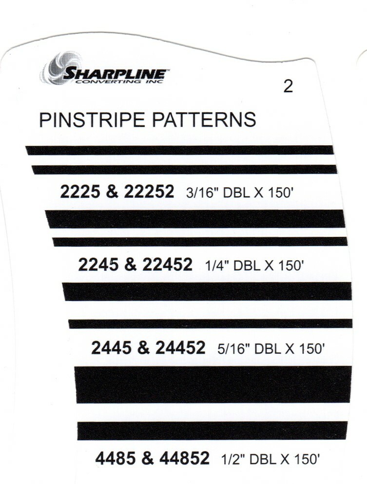 3/16″ 1/4″ 5/16″ 1/2″ SHARPLINE 150′ DOUBLE LINE VINYL PINSTRIPE