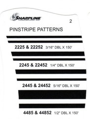 3/16″ 1/4″ 5/16″ 1/2″ SHARPLINE 150′ DOUBLE LINE VINYL PINSTRIPE