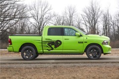 2x Fits Dodge Ram Red Eyes Abstract Fierce Truck Car Vehicle Graphic Decal Side