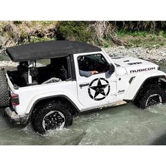 Black Military Army Style Rought Star Graphic Body Hood Sticker For Ford Toyota