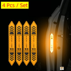 Set of 4 – Car Door Safety Reflective Warning Stickers – Universal Auto Decals