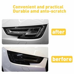 12″x72″ Medium Smoke Black LED Headlight Taillight Fog Light Tint Film Vinyl