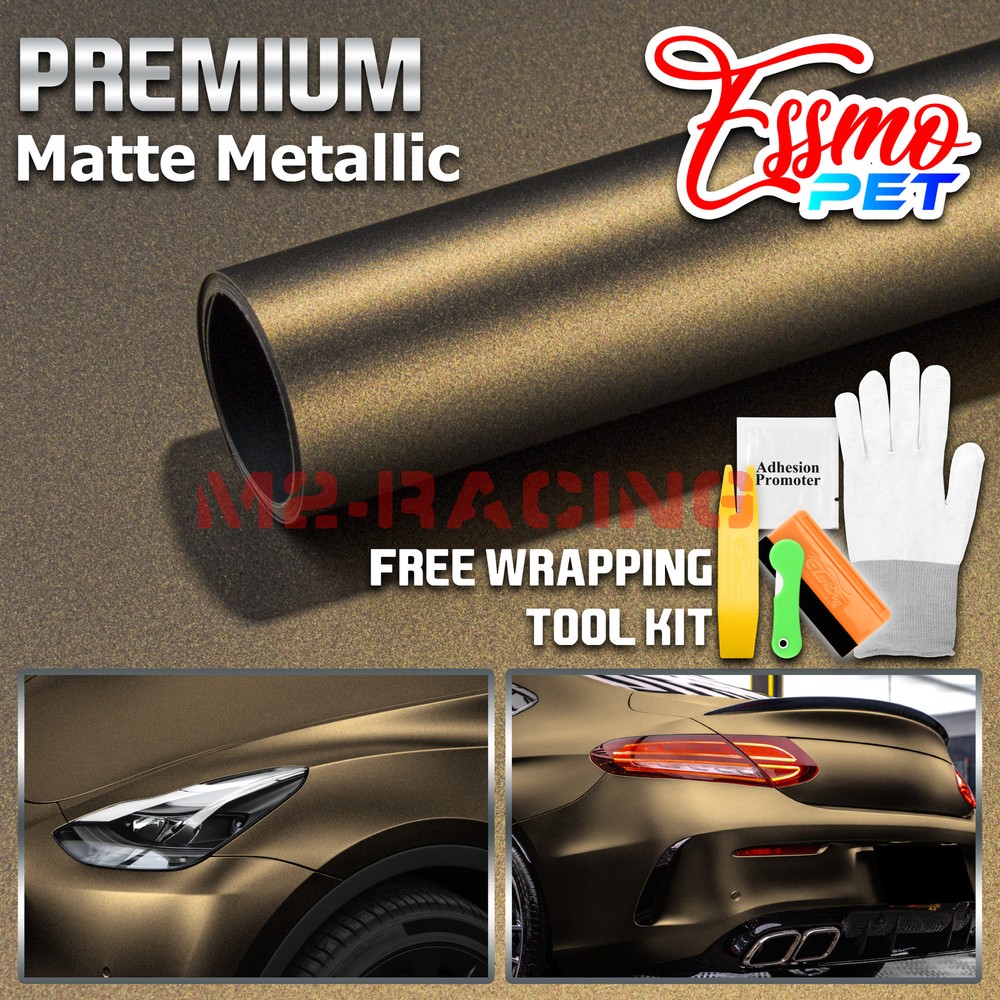ESSMO PET Matte Metallic Coffee Car Vehicle Vinyl Wrap Decal Sticker