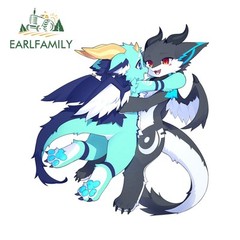 EARLFAMILY 5.1″ Cute Furry Car Stickers Creative Suitcase VAN SUV ATV JDM Decals