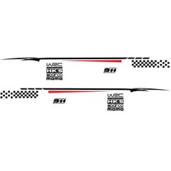 2Pcs Car Side Body Styling Stickers Vinyl Decals Waterproof Black/Red Graphics