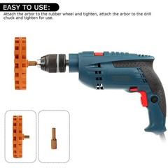 4PCS Decal Remover Eraser Wheel Tool Kit with Drill Adapter, 4 Inch Yellow