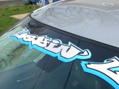 Layin Low – Windshield Tailgate body decal – Pick Colors – low rider mini truck