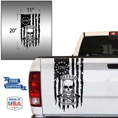 Defend The Second 2nd Amendment Guns Truck Tailgate Vinyl Decal fits most Trucks