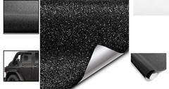Black Indestructible 20 Mil Vinyl Wrap – Universal Fit 1/2ft x 5ft for Vehicles