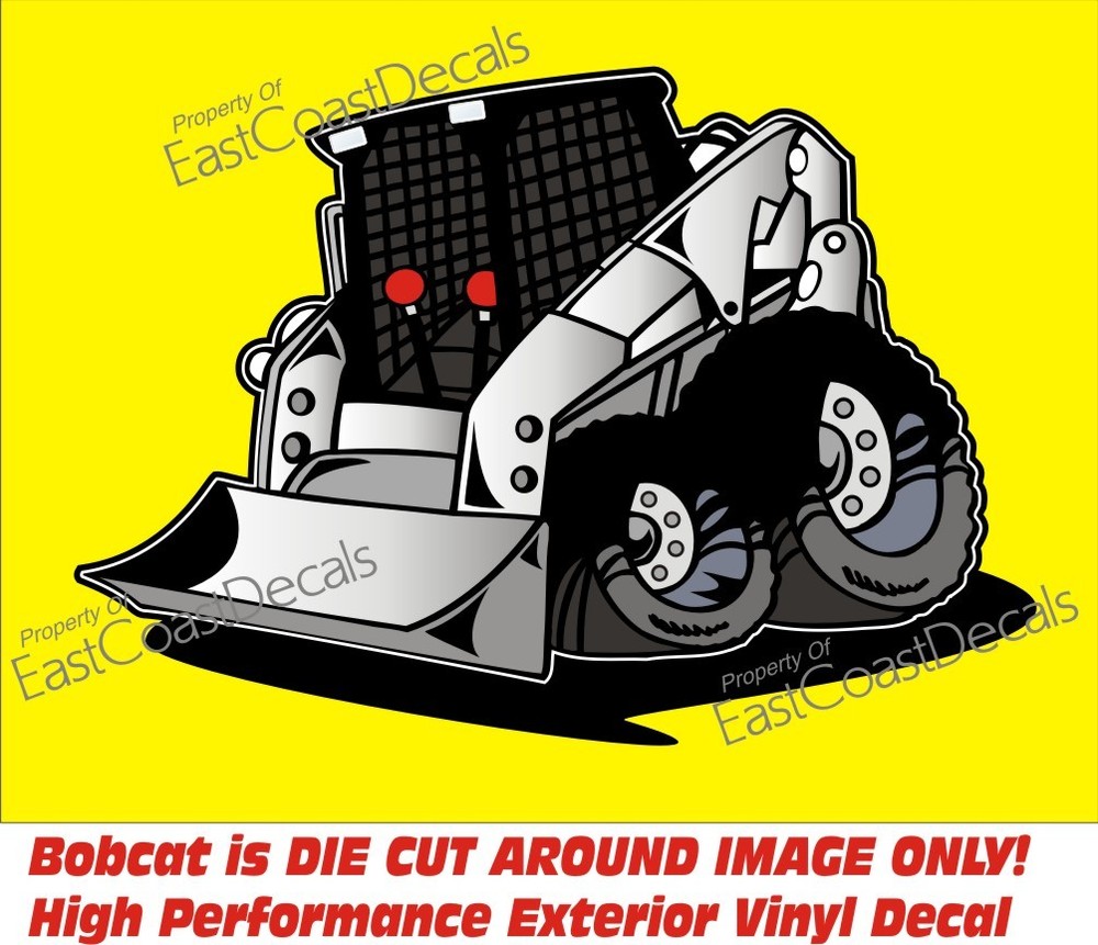 White Bobcat Skid Steer jcb Loader DECAL Bobcat Ford CUSTOM deer White NEW