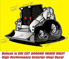 White Bobcat Skid Steer jcb Loader DECAL Bobcat Ford CUSTOM deer White NEW