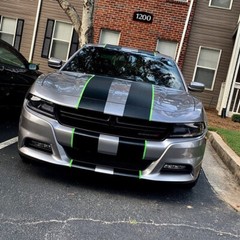 10″ 2 color Rally Racing Stripe Graphics Stripes Set FIT 2005 – 2023 Charger