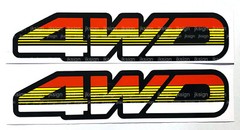 Vintage 4WD Bedside (Include 2 Decals) For Toyota FJ60 FJ80 FJ40 Landcruiser