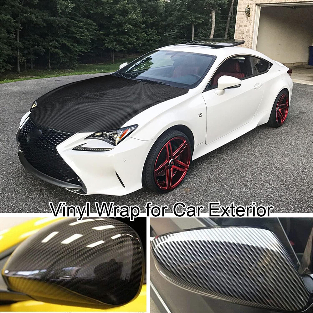 7D Premium Super Gloss Carbon Fiber Vinyl Film Wrap Bubble Free Air Release 1pcs
