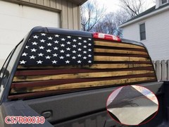 American Flag Pick Up Truck SUV Rear Back Window Graphics Decal Wrap Tint