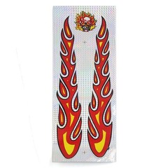 Evil Skull Flame Fire Style Vinyl Stickers Car Body Door Decor Decal Red Yellow