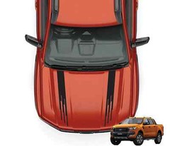 Fits Mitsubishi Triton Bonnet Stripes Graphics Any Year Decals Stickers x2