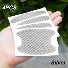 4PCS Carbon Fiber Car Door Handle Scratch-Resistant Protective Film Stickers