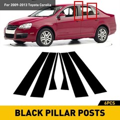 6/12x Door Trim Posts For Pillar 2006-2010 VW Gloss Sedan Jetta Black Trim Cover