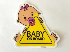 Baby On Board Car Sticker Decal Emblem With Variations 6 x6 Inch Size (x2)
