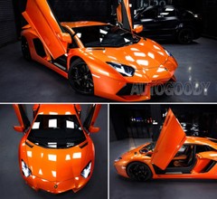 24″ x 60″ Super Gloss Orange Vinyl Film Wrap Sticker Air Bubble Free 2ft x 5ft