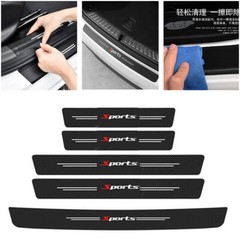 5Pcs Car Scuff Sill Cover Guard Sticker Protector For Car Front Rear Door Bumper