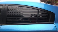 Compatible with Dodge Charger side Window American Flags Vinyl Decal Sticker