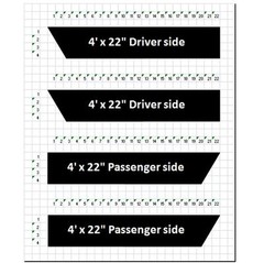 Fits NEON Rear 4″ Fender Double Hash Bar Mark vinyl RACING STRIPES Decals