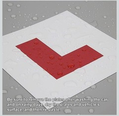 2 x FULLY MAGNETIC L PLATES SECURE Quick Easy To Fix Learner Sign – APPROVED