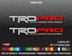 TRD PRO Racing Development Decals Set for Toyota Tacoma Tundra Truck Bed side