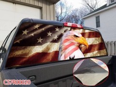American Flag Pick Up Truck SUV Rear Back Window Graphics Decal Wrap Tint #20