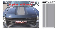 Truck Decals FIT GM Sierra 1500 HD Hood Vinyl Stripe Rally Sticker racing Custom