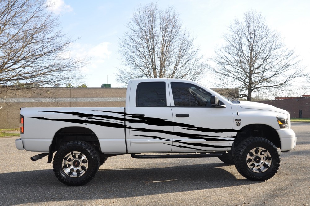 188″ x 32″ Side Splash Marks Rip Stripes Vinyl Decal Car Van Truck Vehicle Mud