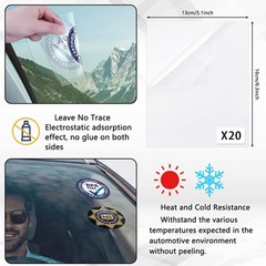 20 Pcs Car Windshield Sticker Applicator Bulk 5 x 6 Inch Static Cling Window …