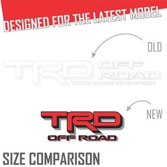 2024 Toyota Tacoma vinyl decals trd off road 4×4 stickers Black / Red, Set of 2