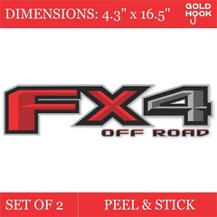 GOLD HOOK FX4 Off Road Decals Compatible with Ford 16.5″ x 4.3″, Original