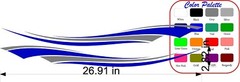 (2) RV Camper Trailer Truck Boat Accent Stripe Decals Graphics Cust.Colors- ST05